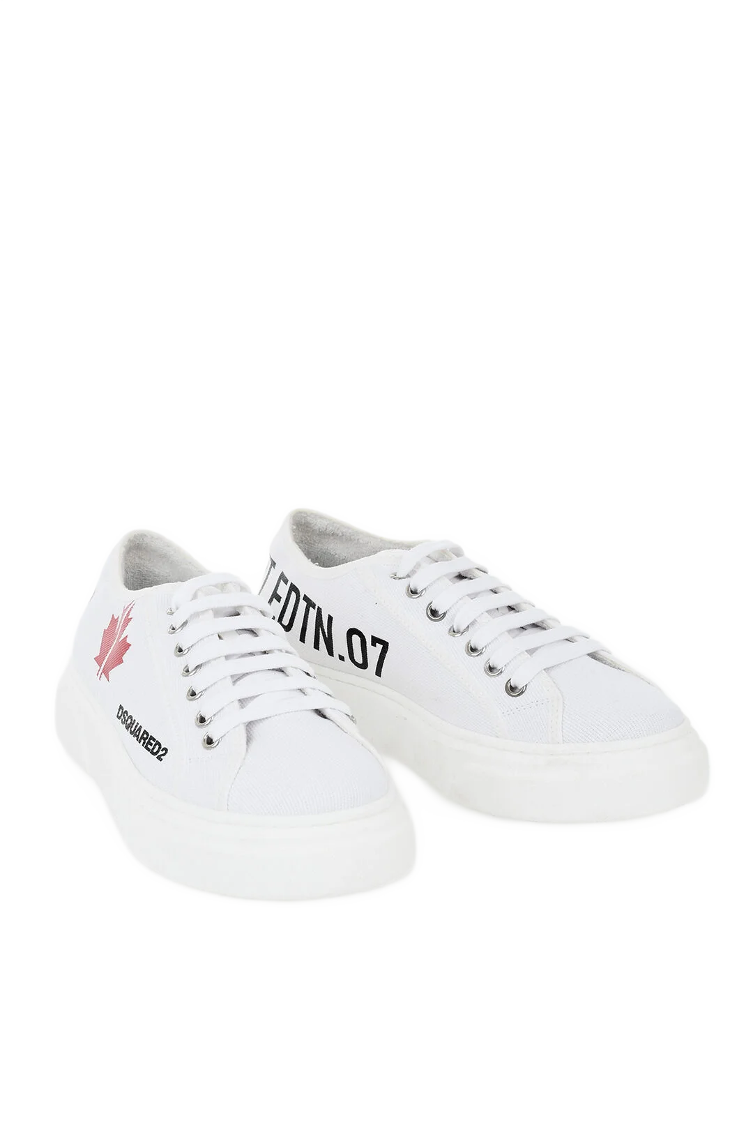 Dsquared 2 kids 로우 텍스타일 스니커즈 SPORT EDTN.07 콘트라스트 프린트