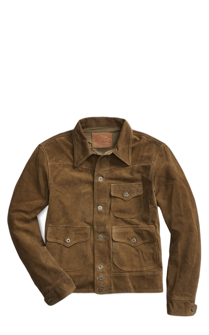 RRL 알스턴 가죽 자켓 브라운