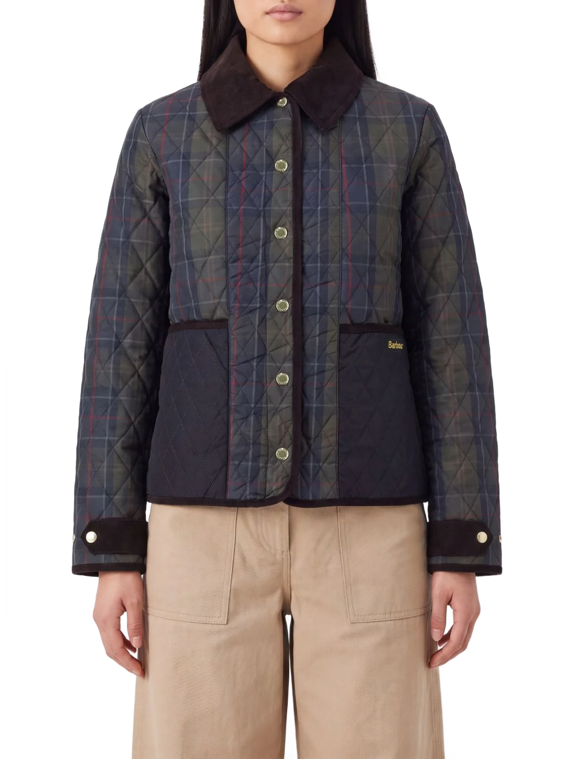 BARBOUR 바버 에인스데일 퀼티드 왁스드 코튼 자켓