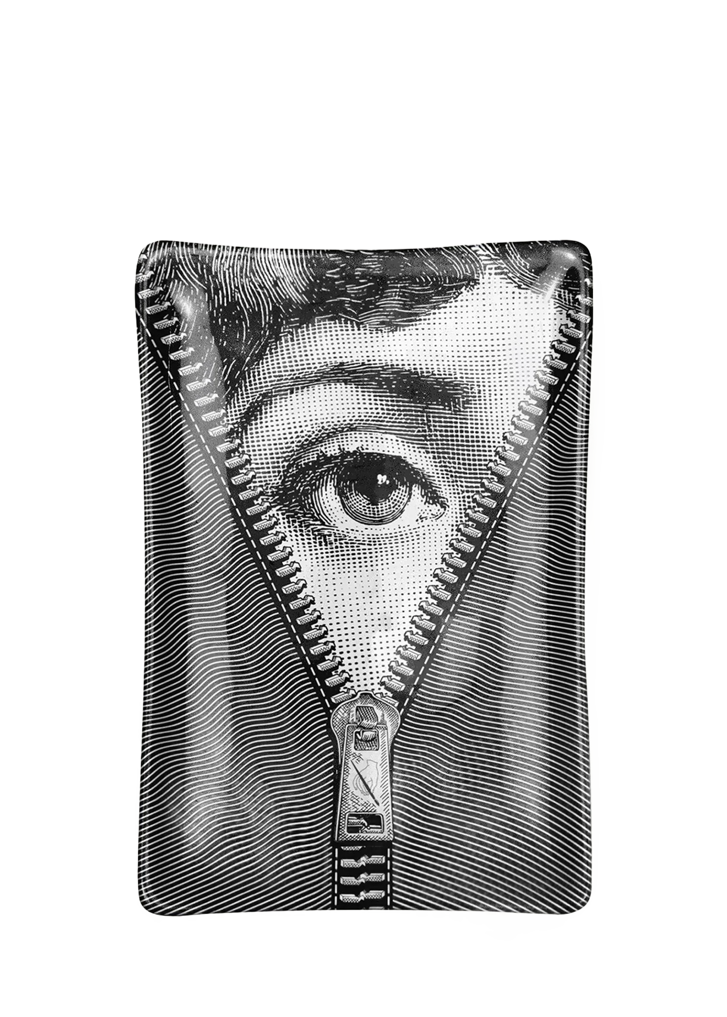 Fornasetti 사각 재떨이 테마 에 바리아지오니 n401 지퍼 아이
