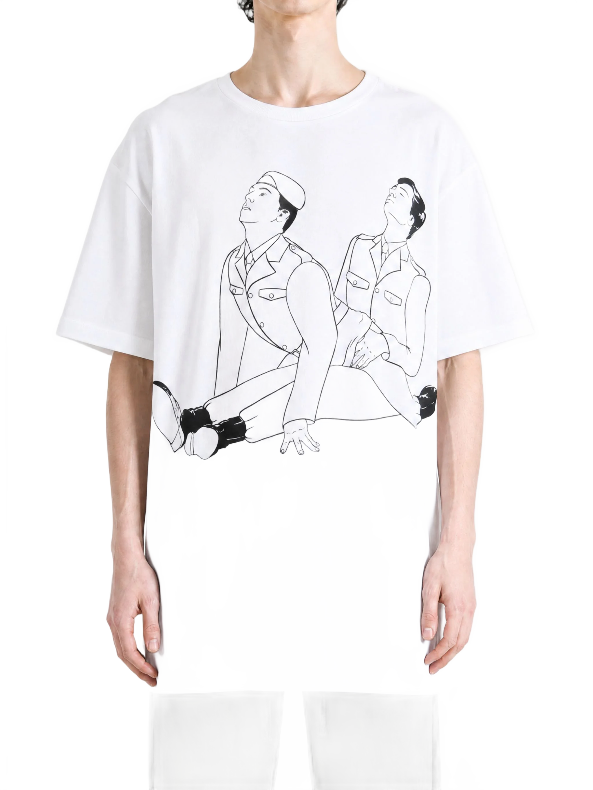 JEAN PAUL GAULTIER 카마수트라 프린트 오버사이즈 티셔츠
