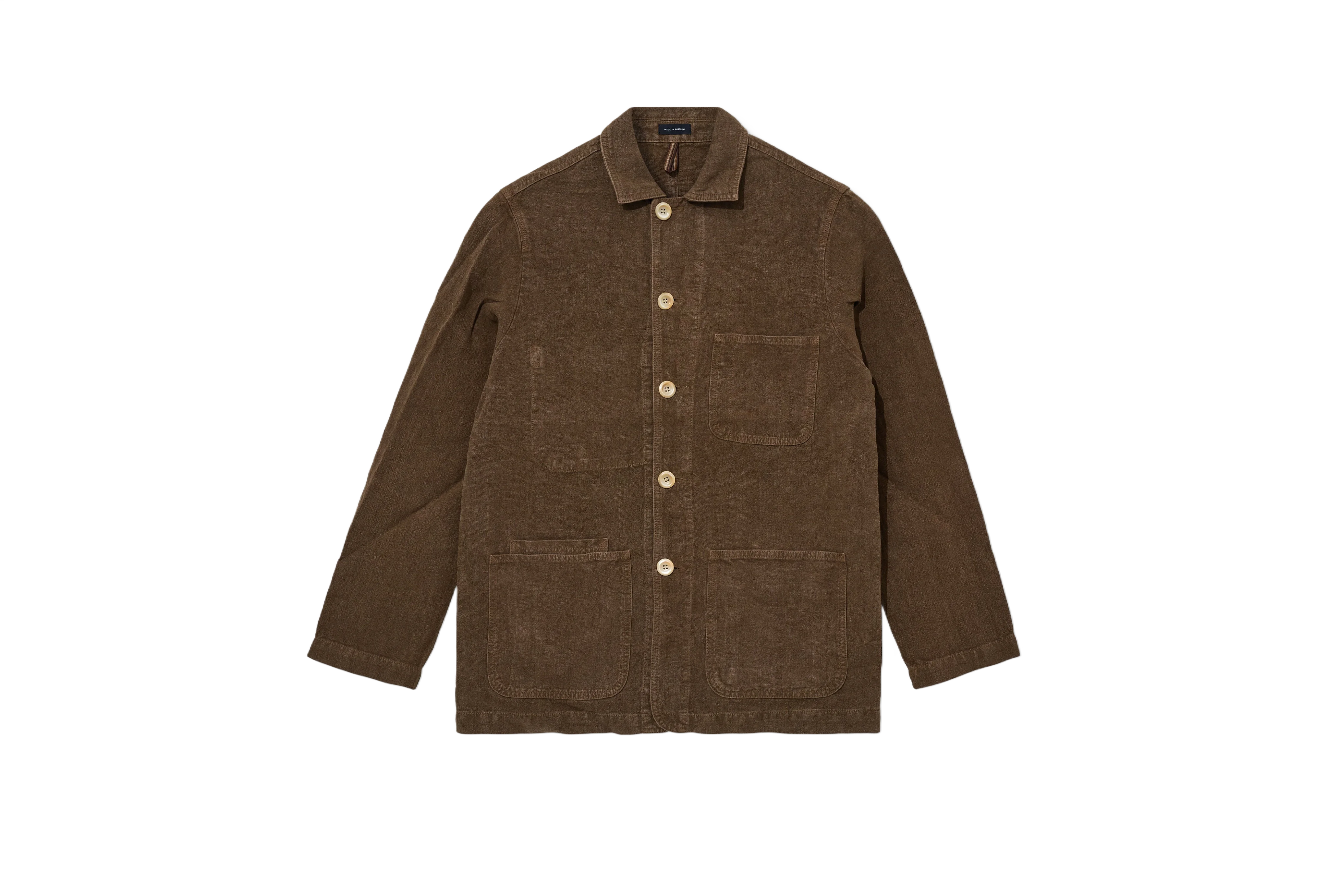 DRAKE'S 일본산 헤비 리넨 초어 자켓 DR2A1B 26022-01