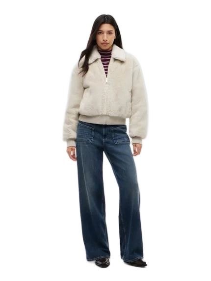 Tommy Jeans 지퍼가 있는 테디 자켓