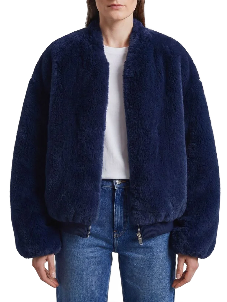The Frankie Shop 세나 오버사이즈 페이크 퍼 자켓