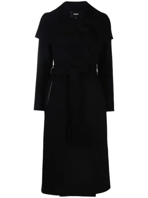 MACKAGE 드레이프 벨트 울 코트