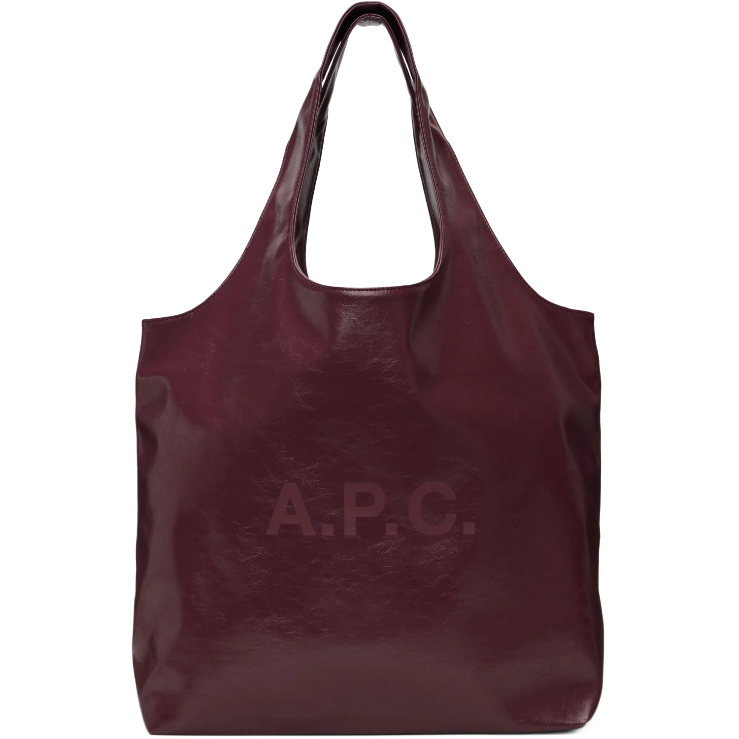 A.P.C. 버건디 니논 토트백