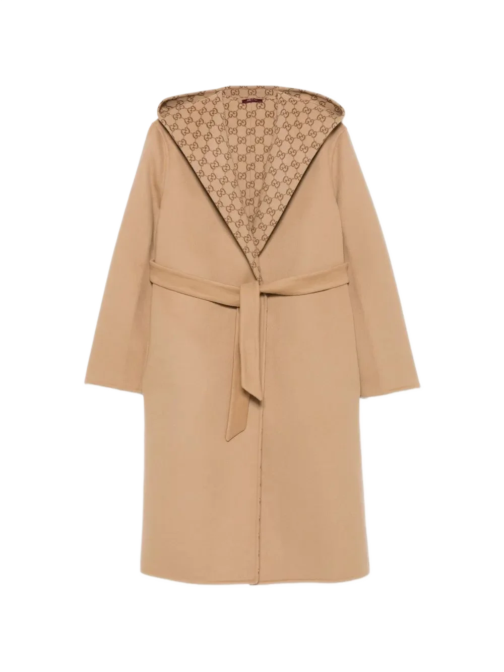 GUCCI 리버서블 GG 실크 울 혼합 코트