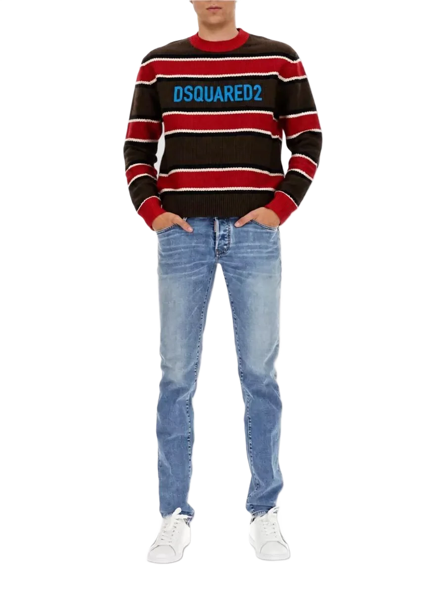 Dsquared2 버진 울 로고 프린트 티셔츠