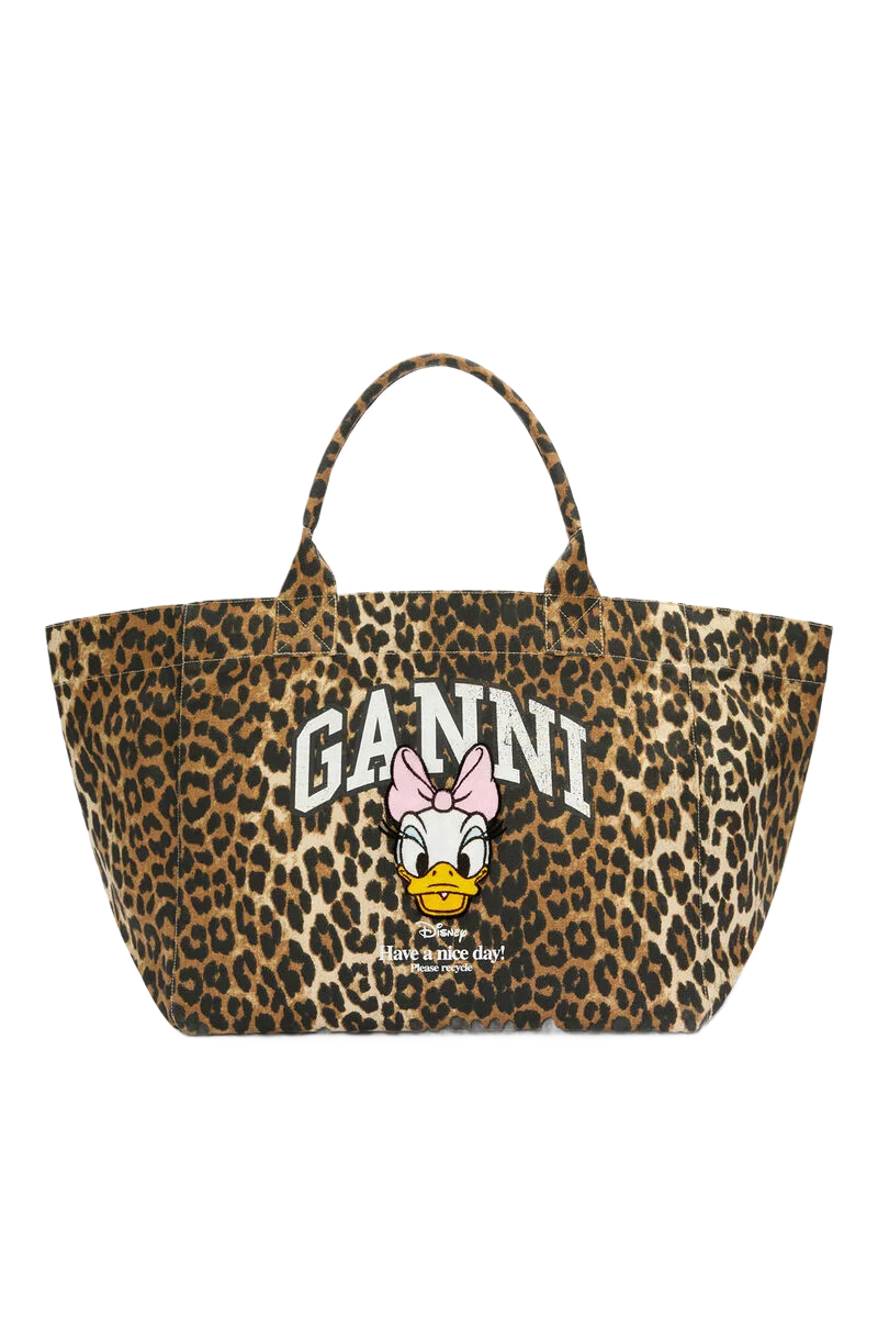 GANNI 디즈니 데이지 덕 레오파드 XXL 토트