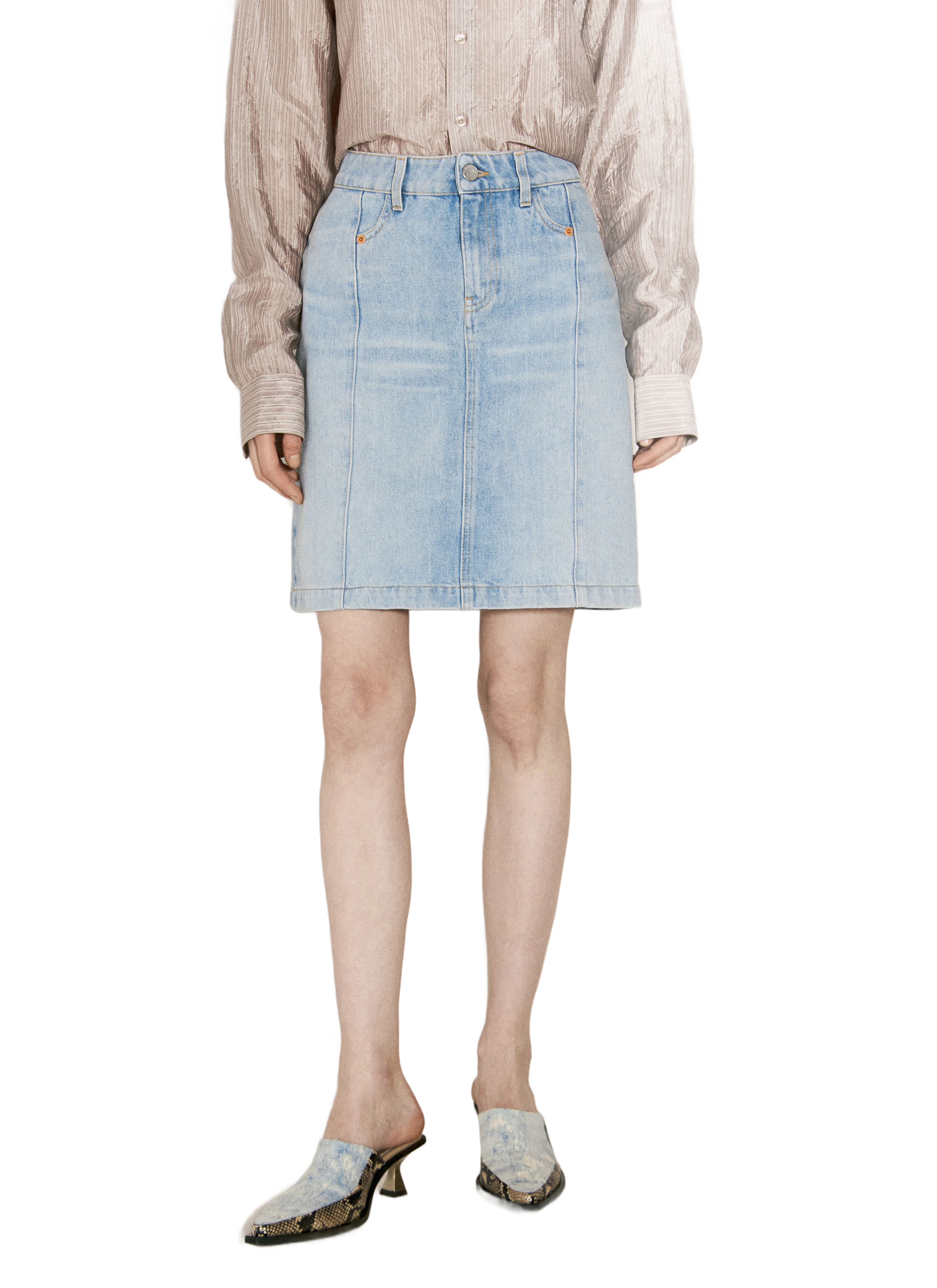 MARTINE ROSE 내로우 프론트 미니 스커트