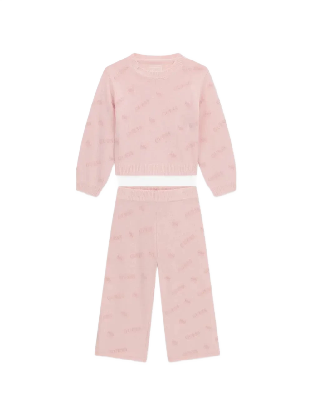 guess kids 로고 패턴 니트 트랙수트