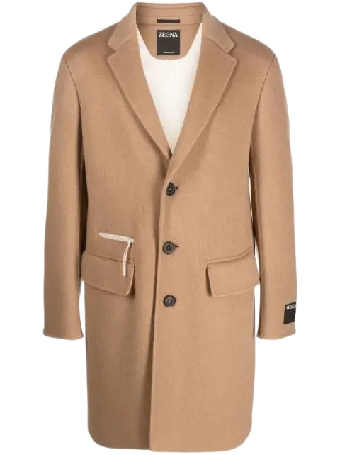 ZEGNA 집포켓 싱글브레스트 코트
