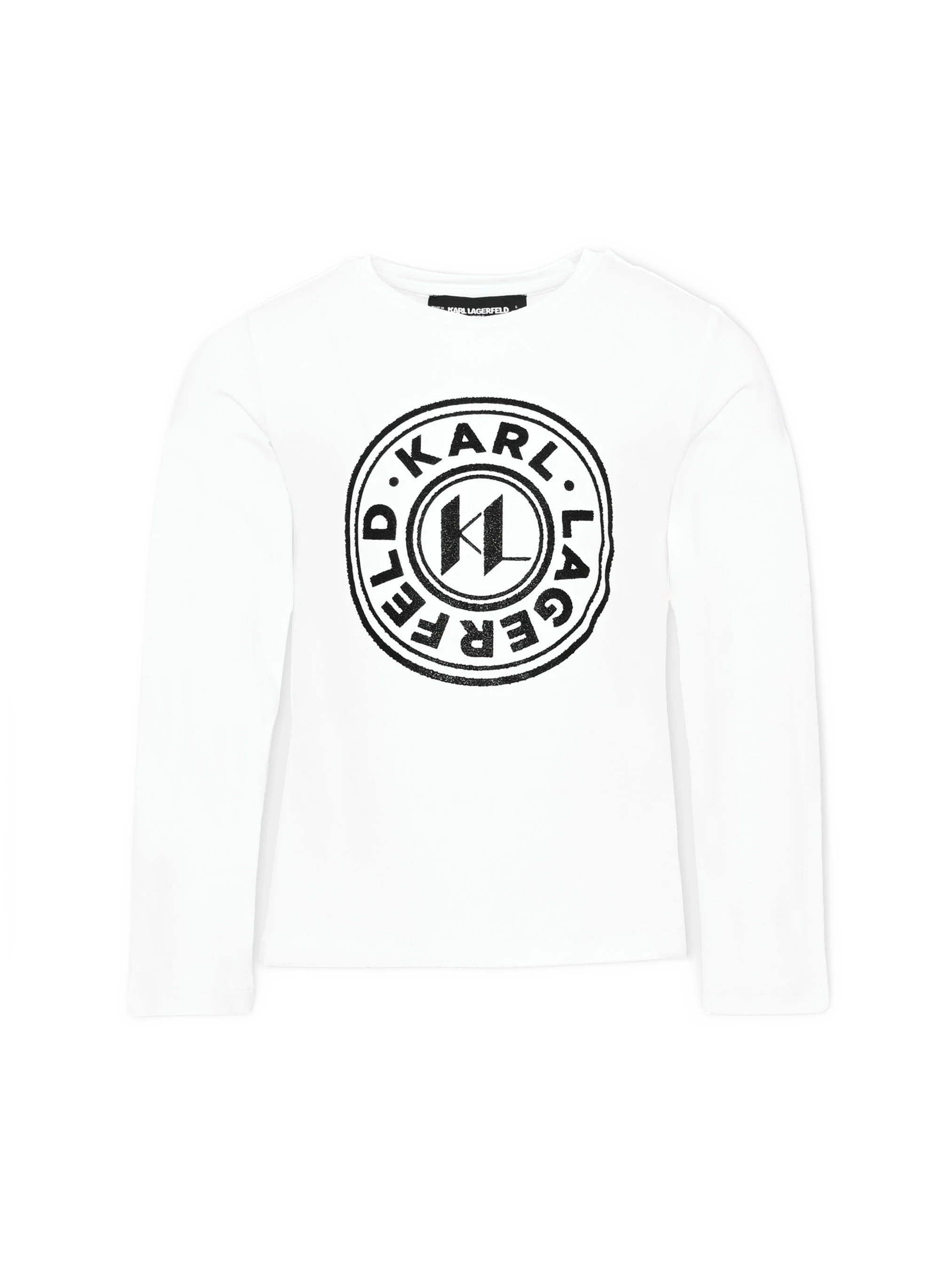 Karl Lagerfeld Kids 로고 포인트 긴팔 티셔츠
