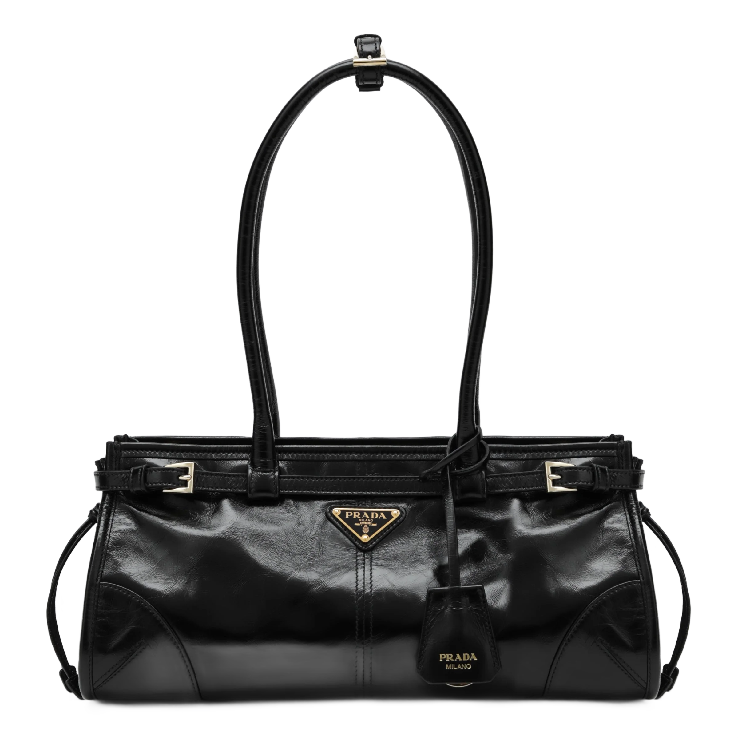 PRADA 보니 미디엄 핸드백 가죽