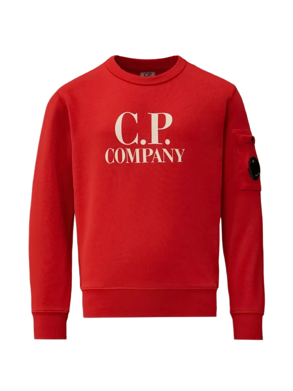 C.P. Company Kids 로고 프린트 렌즈 디테일 스웨터