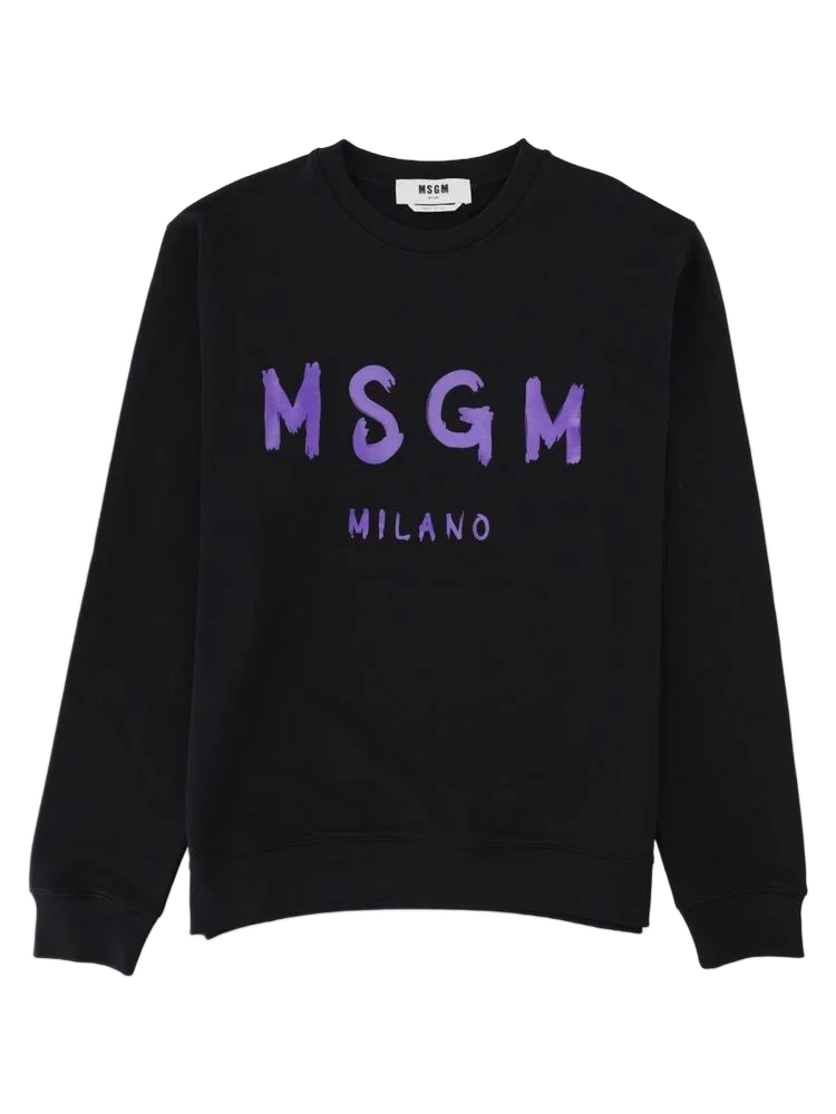 MSGM 로고 크루넥 맨투맨