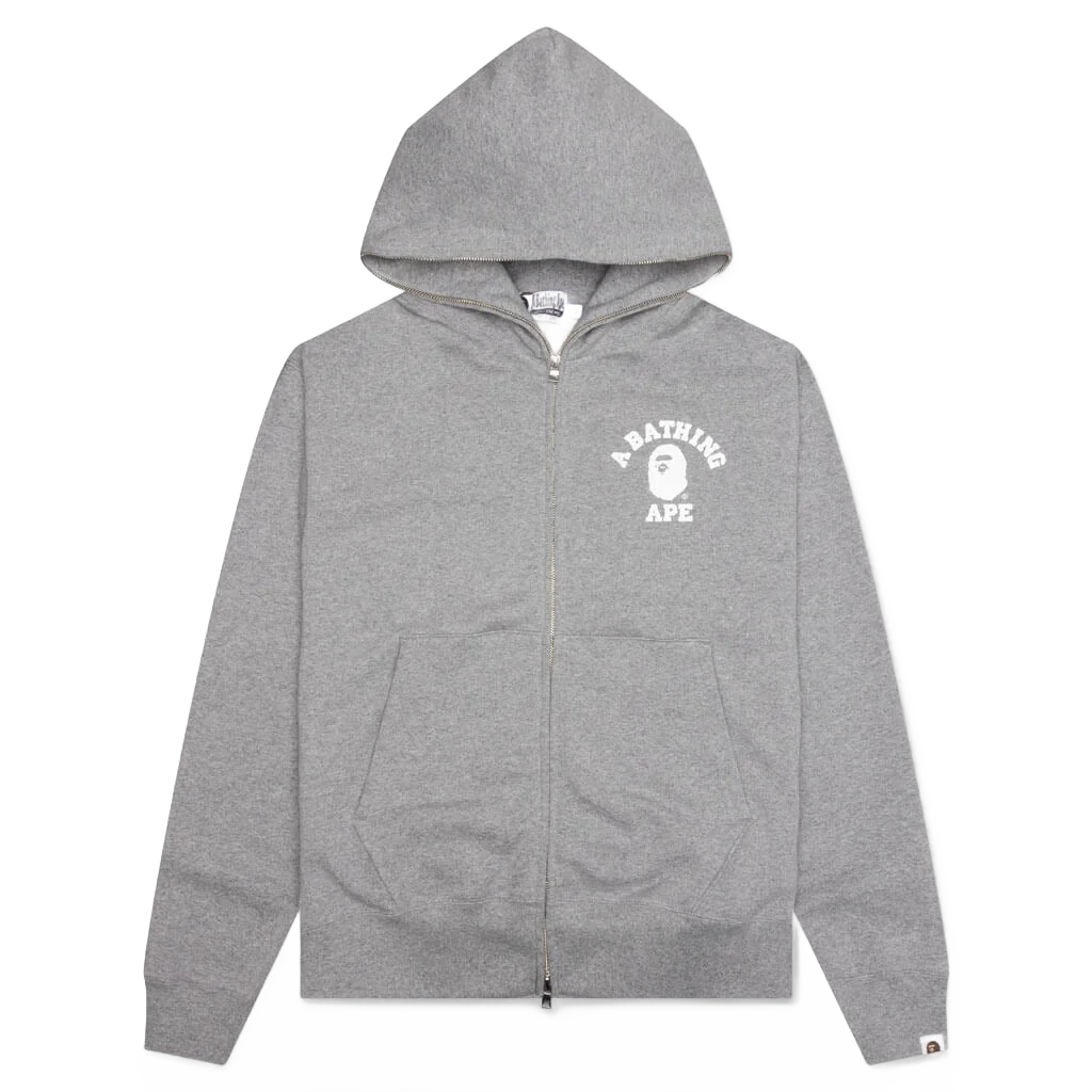 Bape 대학 릴렉스 핏 풀 집 후드티