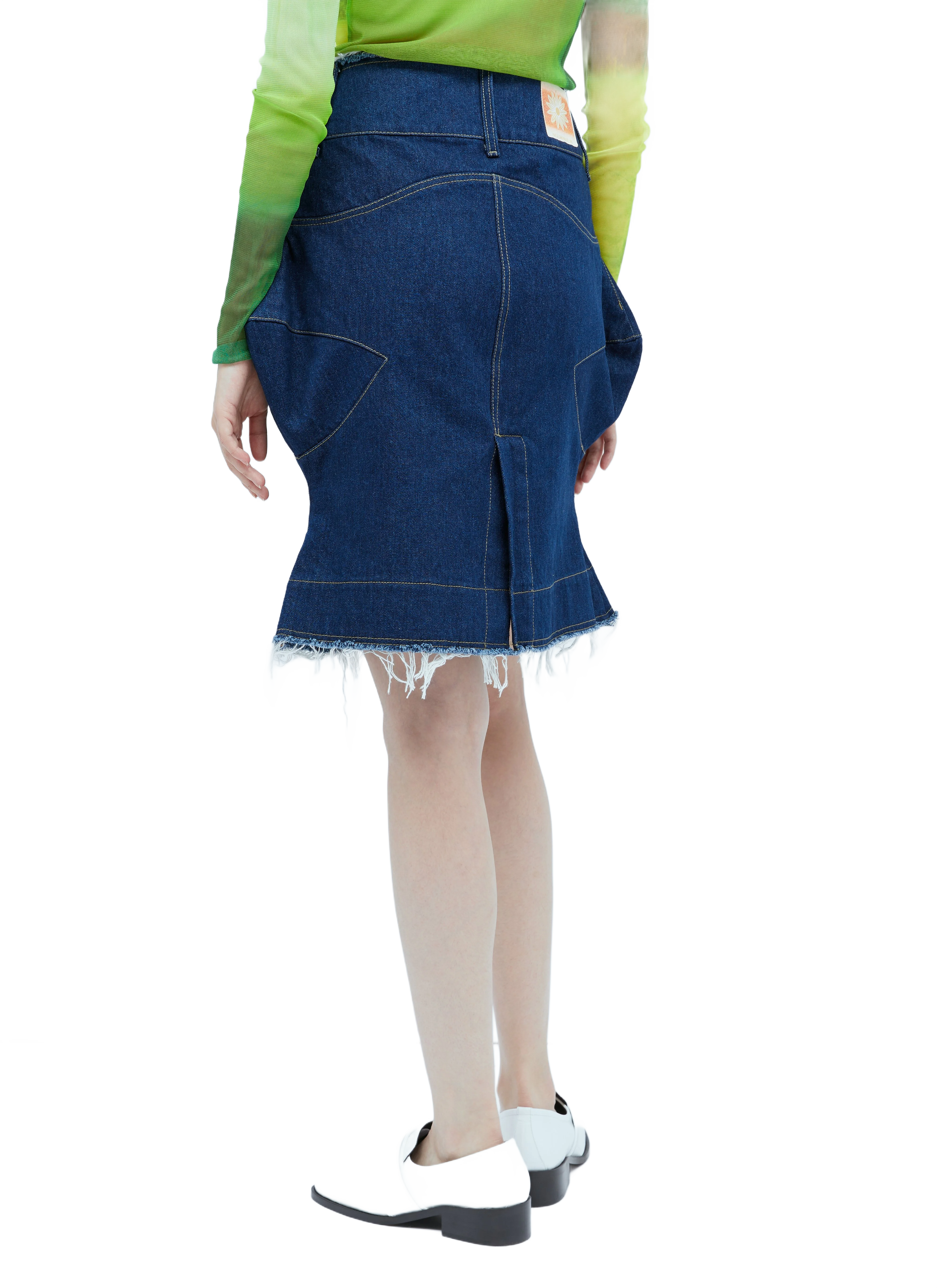 Paula Canovas Del Vas Spiky Denim Skirt
