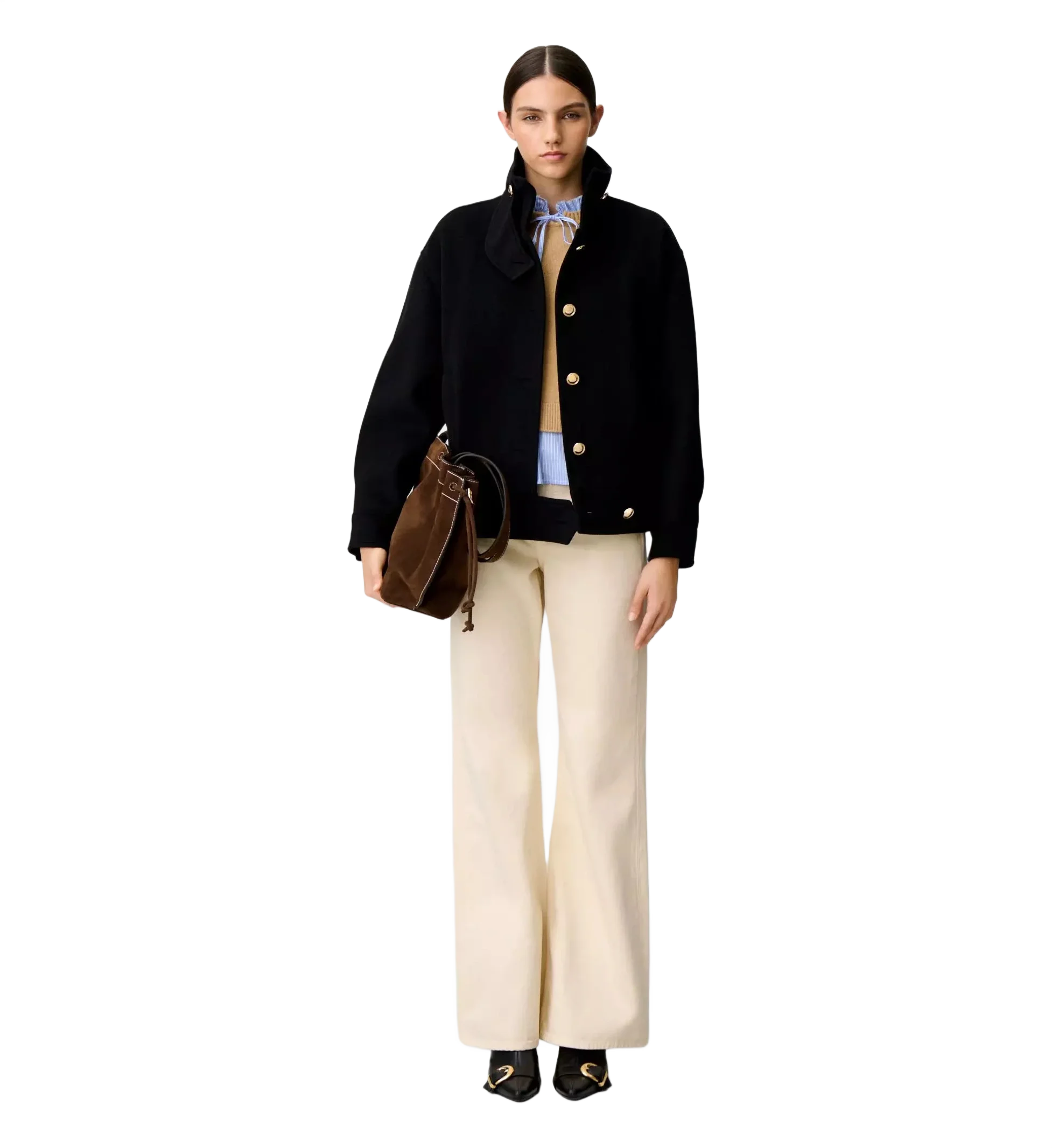 Claudie Pierlot  하이넥 블랙 자켓
