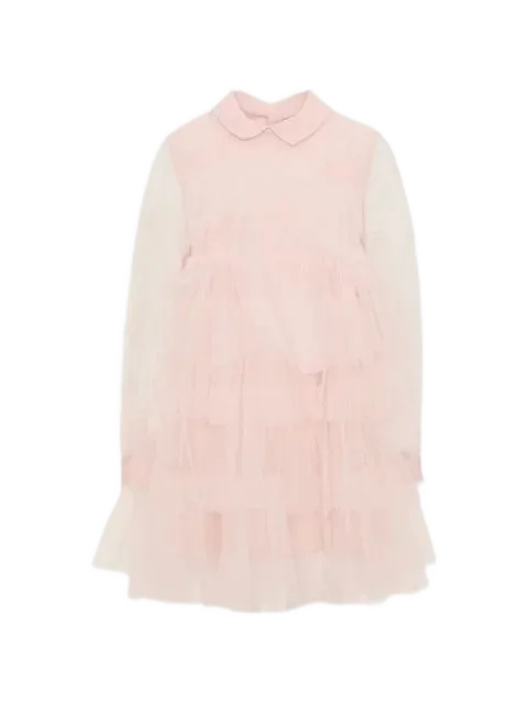 Simonetta kids 러플 튤 오버레이 원피스