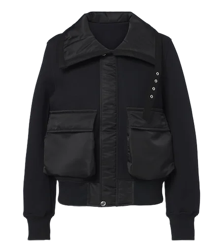SACAI 패널 코튼 블렌드 블루종 자켓
