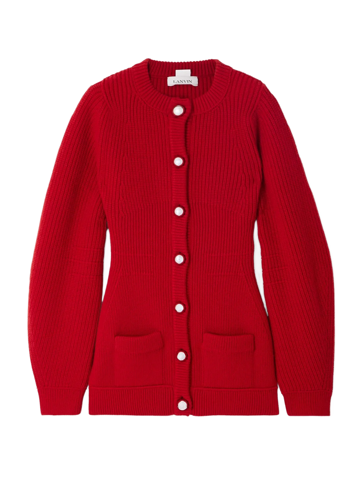 LANVIN 리브드 울 가디건