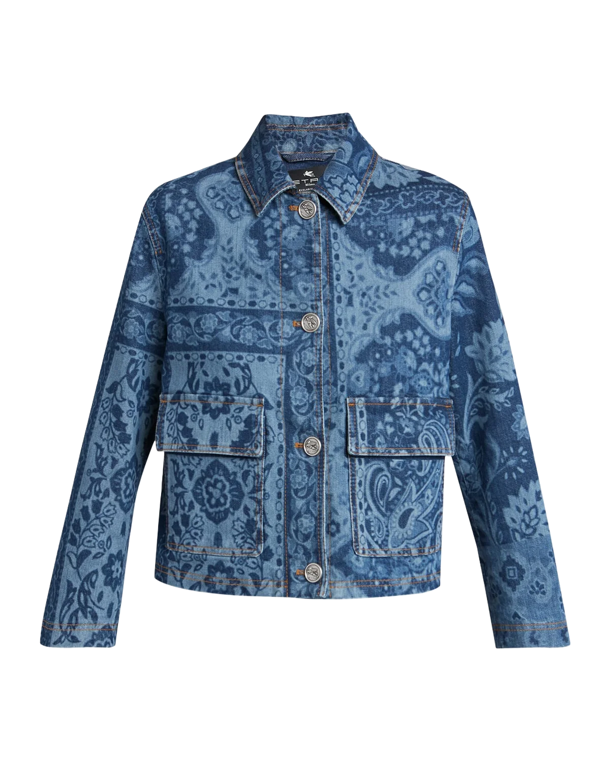ETRO 자카드 데님 자켓