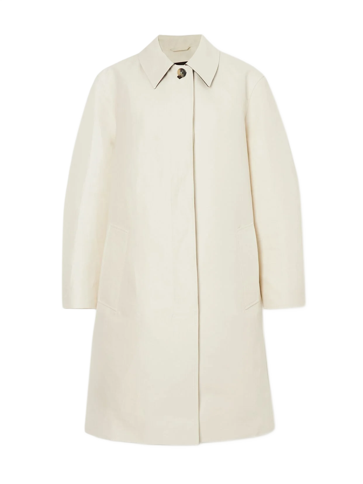 LOROPIANA 코튼 리넨 코트