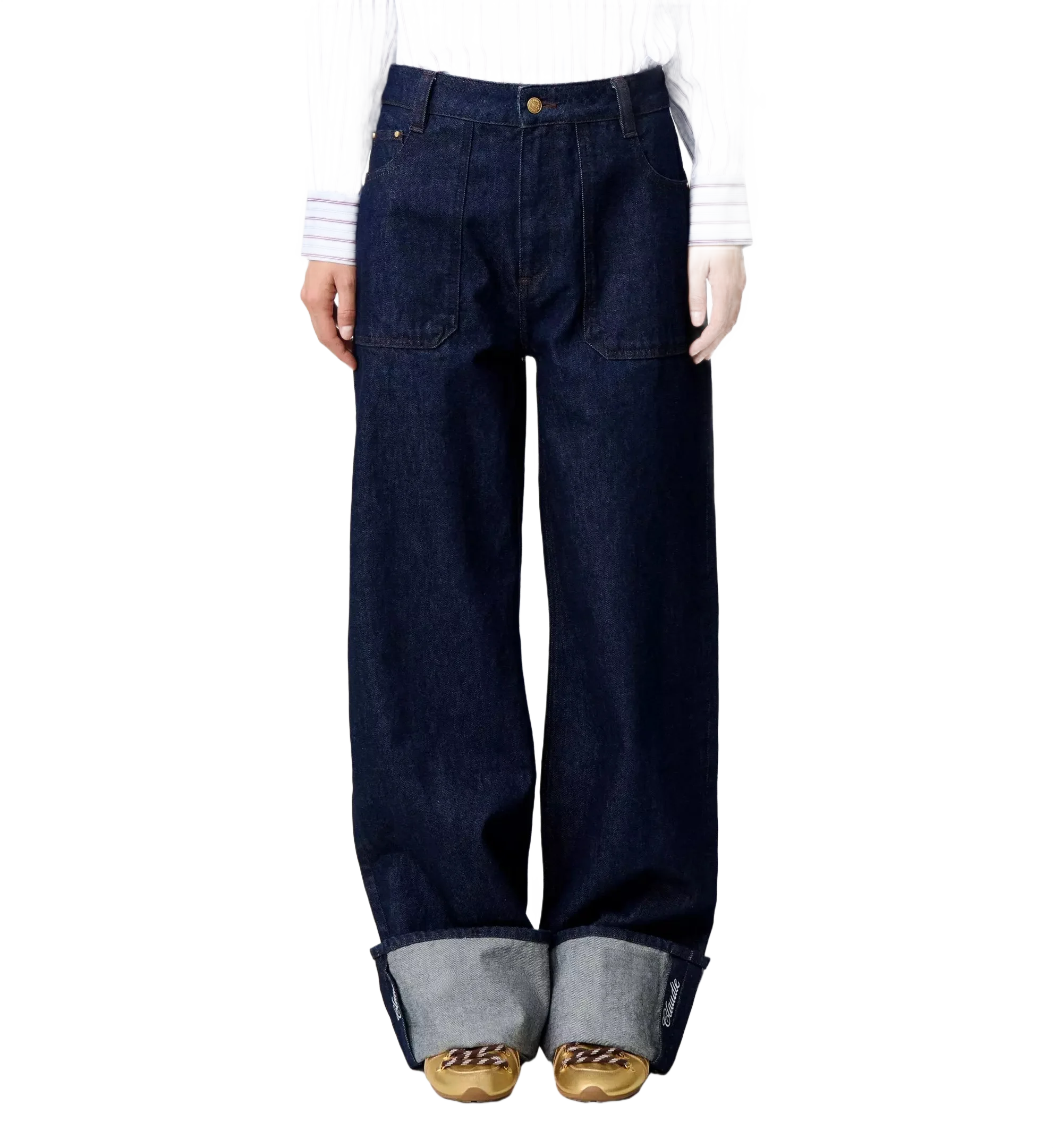 Claudie Pierlot  와이드 팬츠 데님 자수