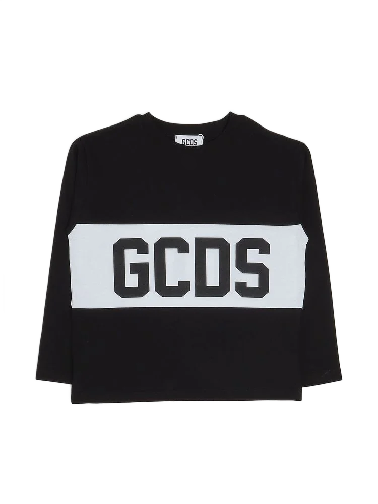Gcds Kids 로고 밴드 롱슬리브 티셔츠