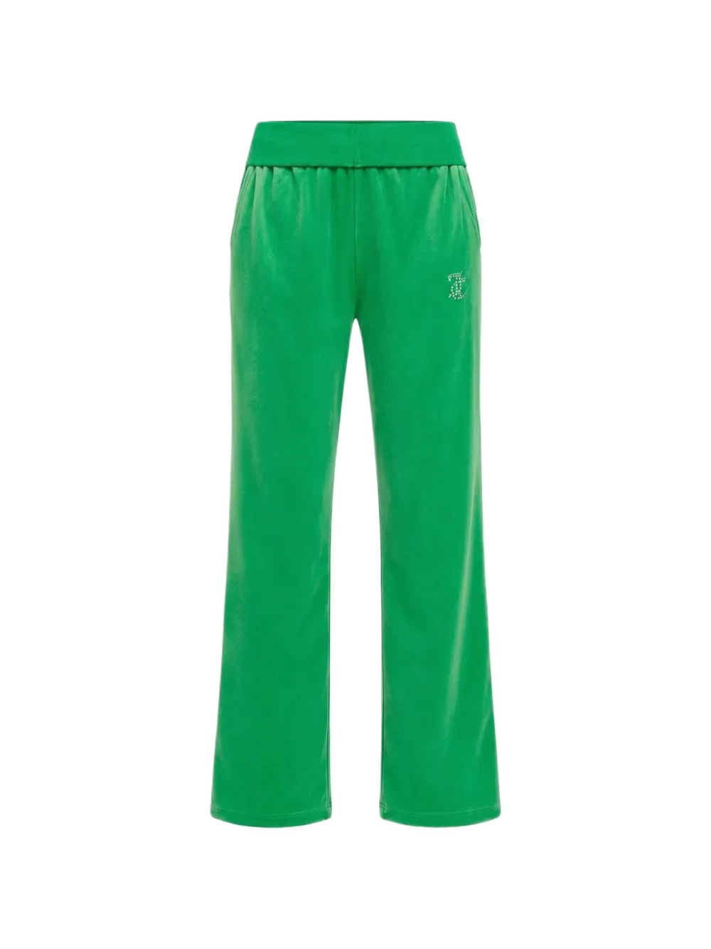 Juicy Couture Kids 라인스톤 장식 벨로어 트랙 팬츠