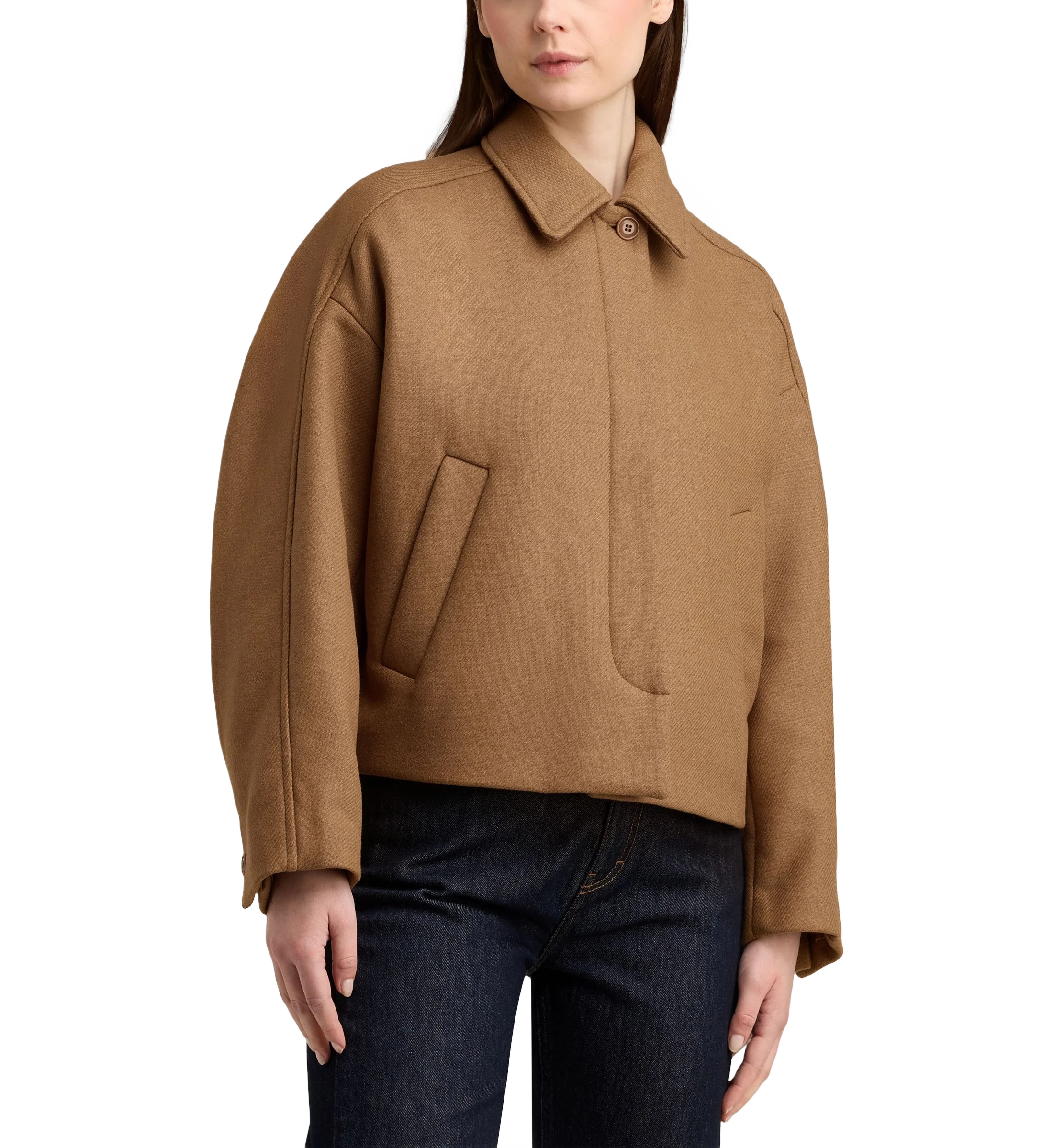 A.P.C. 베카 앰플 짧은 울 혼합 재킷