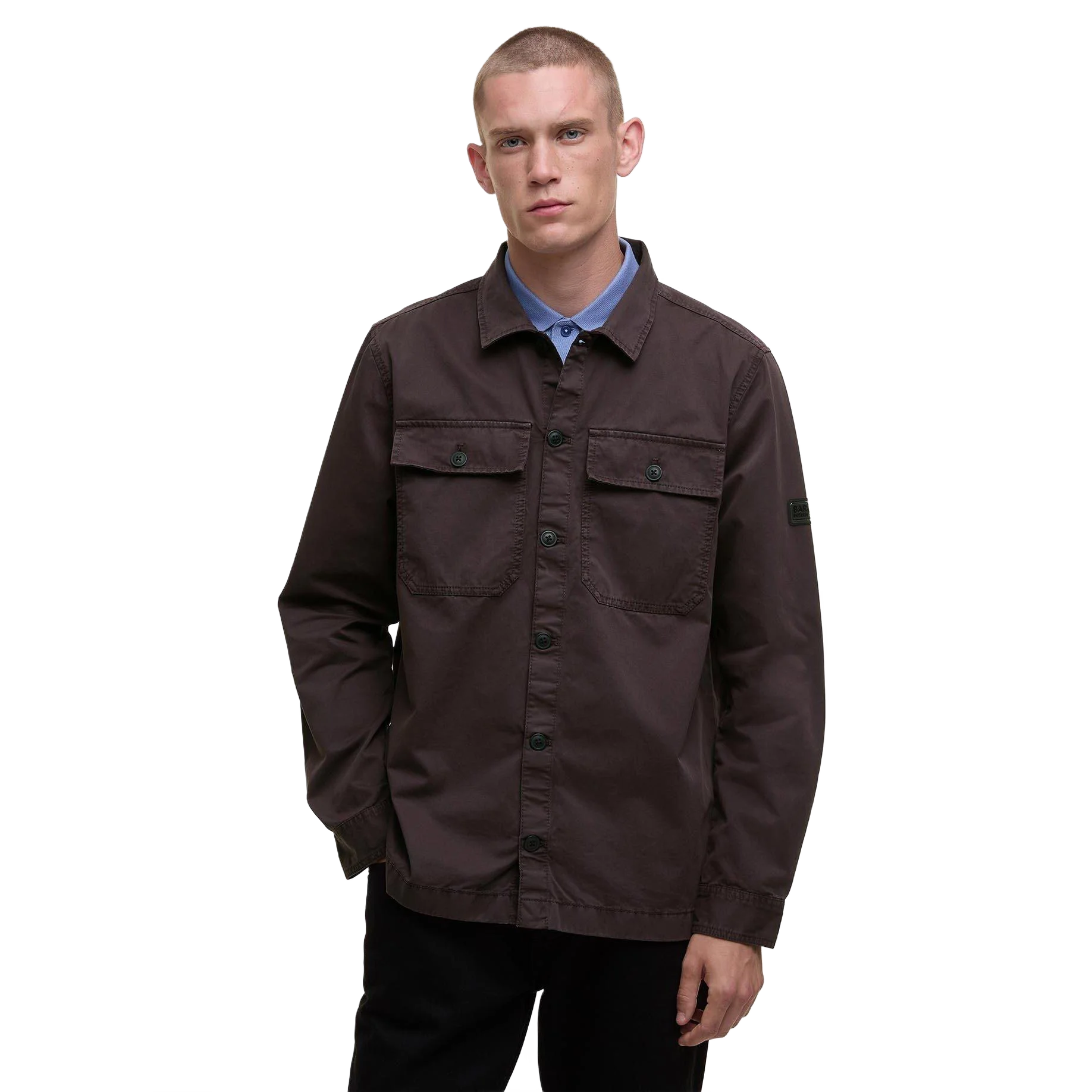 BARBOUR 남성 아를로 코튼 롱 슬리브 오버셔츠