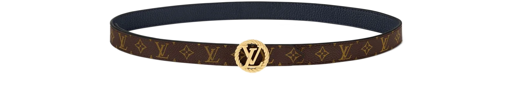 LOUIS VUITTON 엘르 브이 서클 나우티컬 20mm 리버서블 벨트