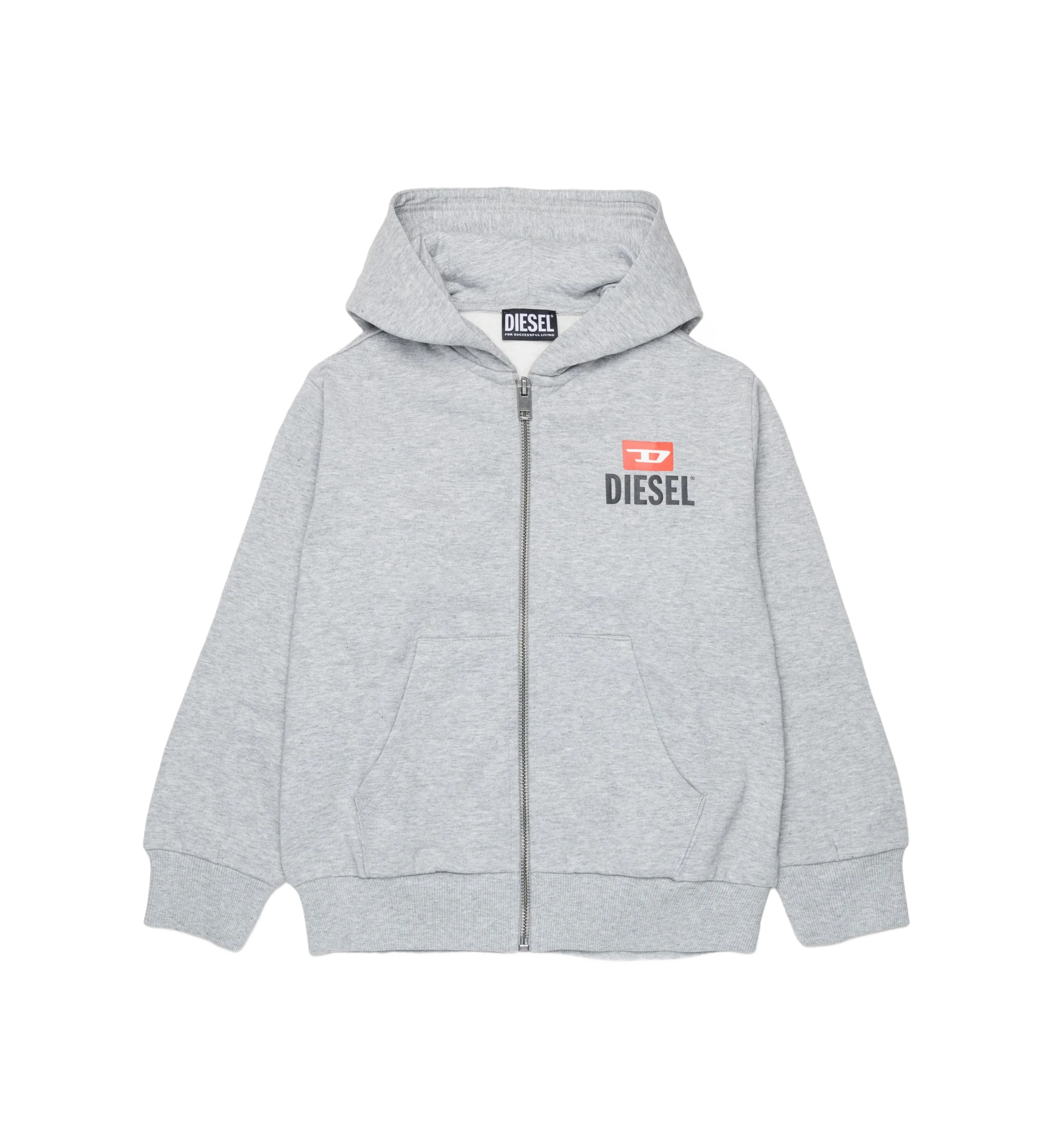 Diesel Kids 로고 집업 스웻셔츠