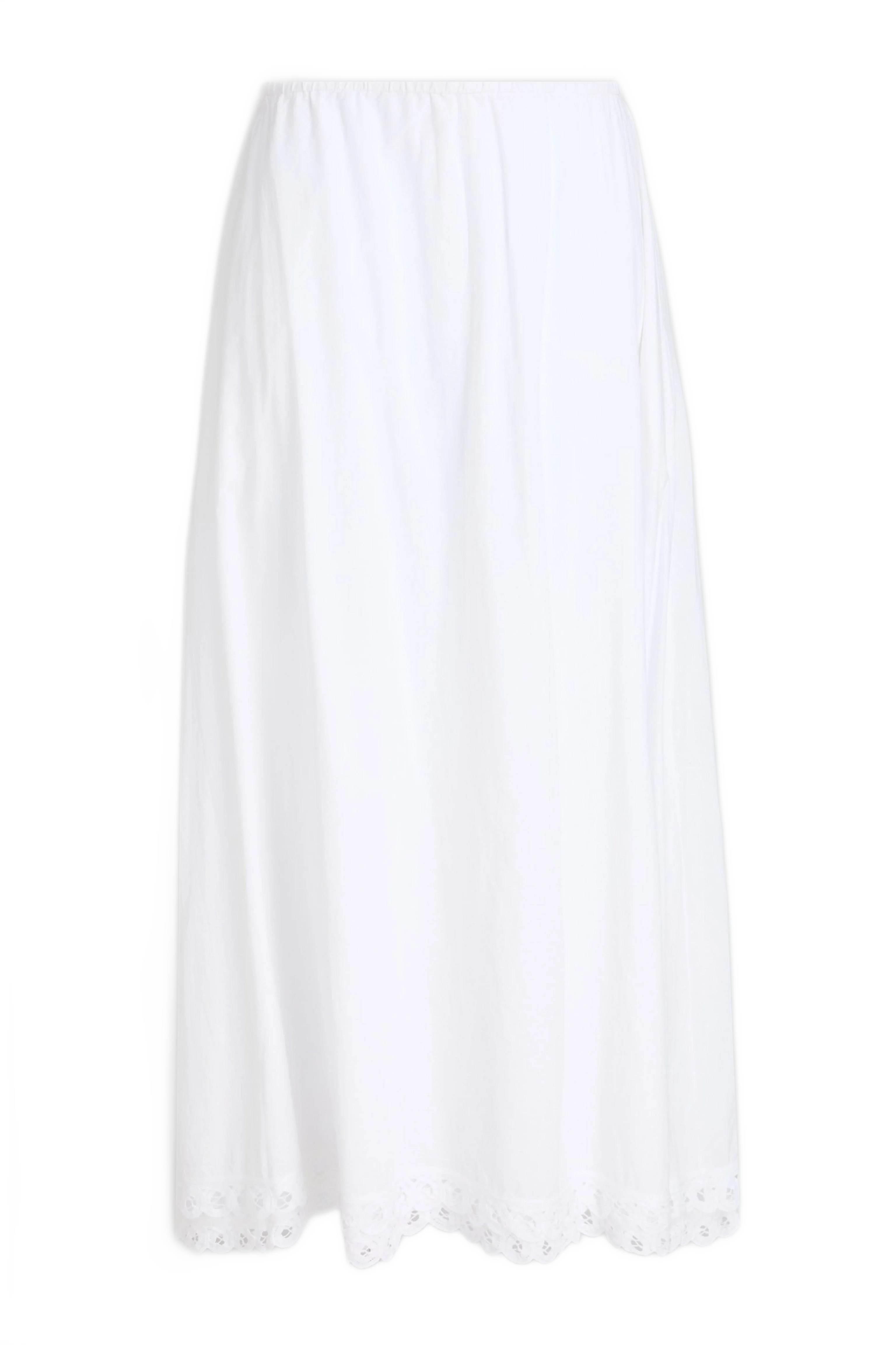 BY MALENE BIRGER 페오비스 레이스 트리밍 코튼 팝린 미디 스커트