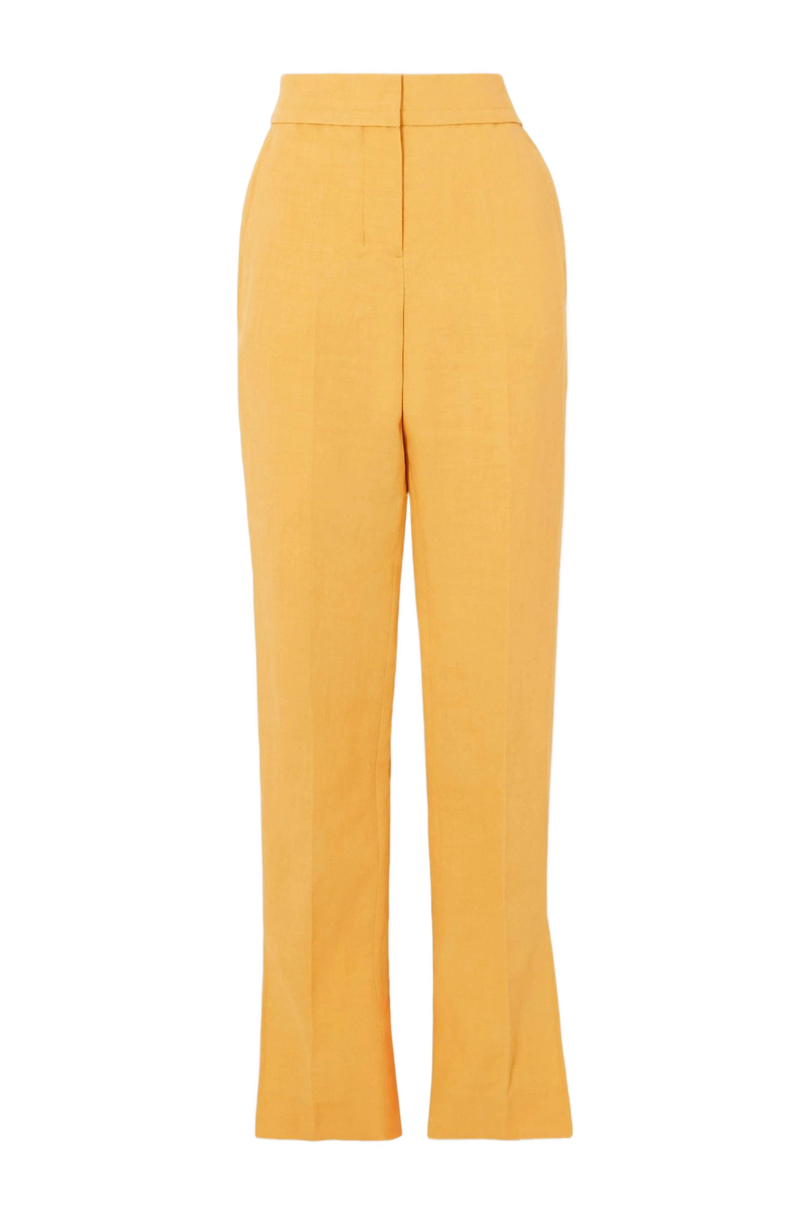 JACQUEMUS 티바우 린넨 혼합 스트레이트 레그 팬츠