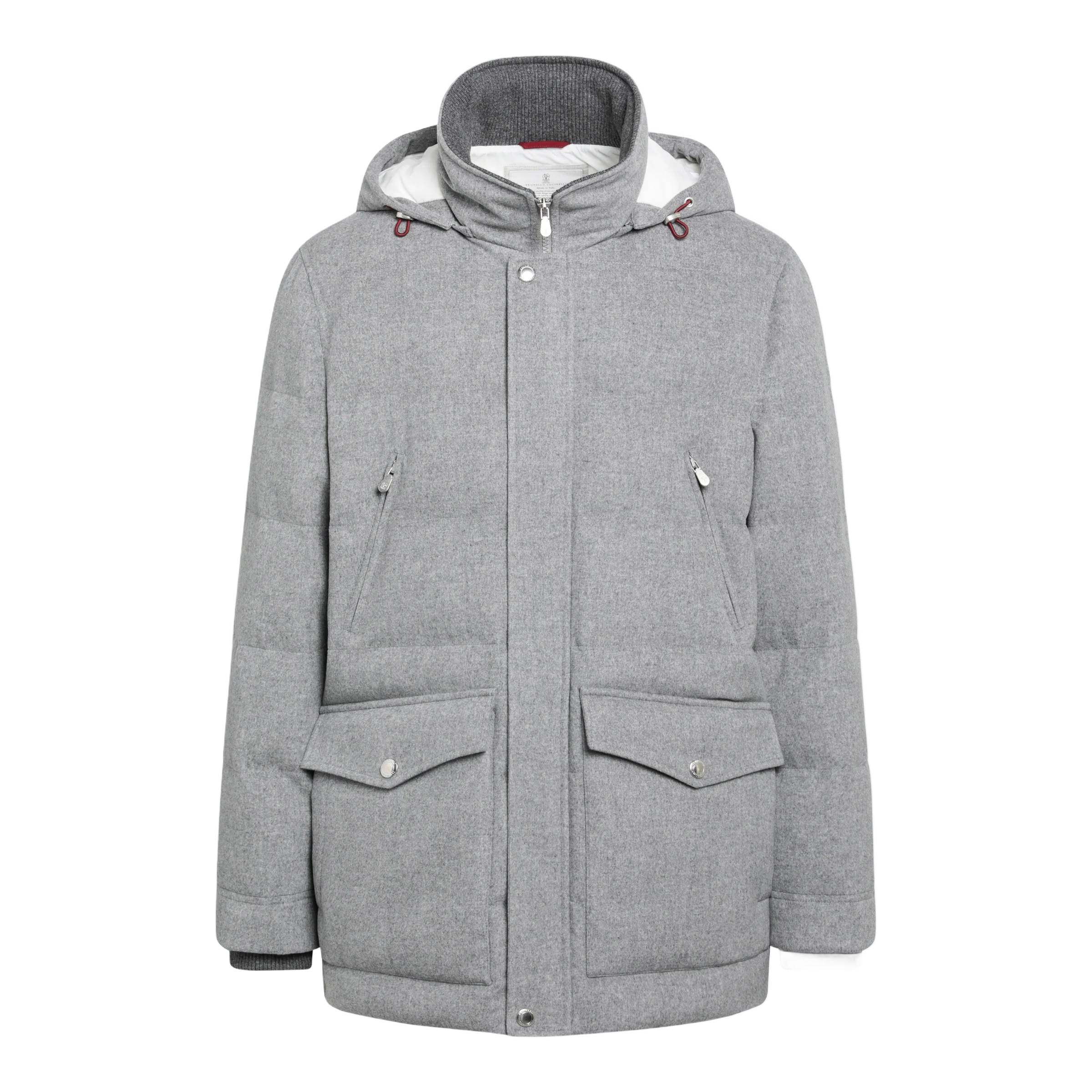 BRUNELLO CUCINELLI 브루넬로 쿠치넬리 라이트 그레이 울 파카