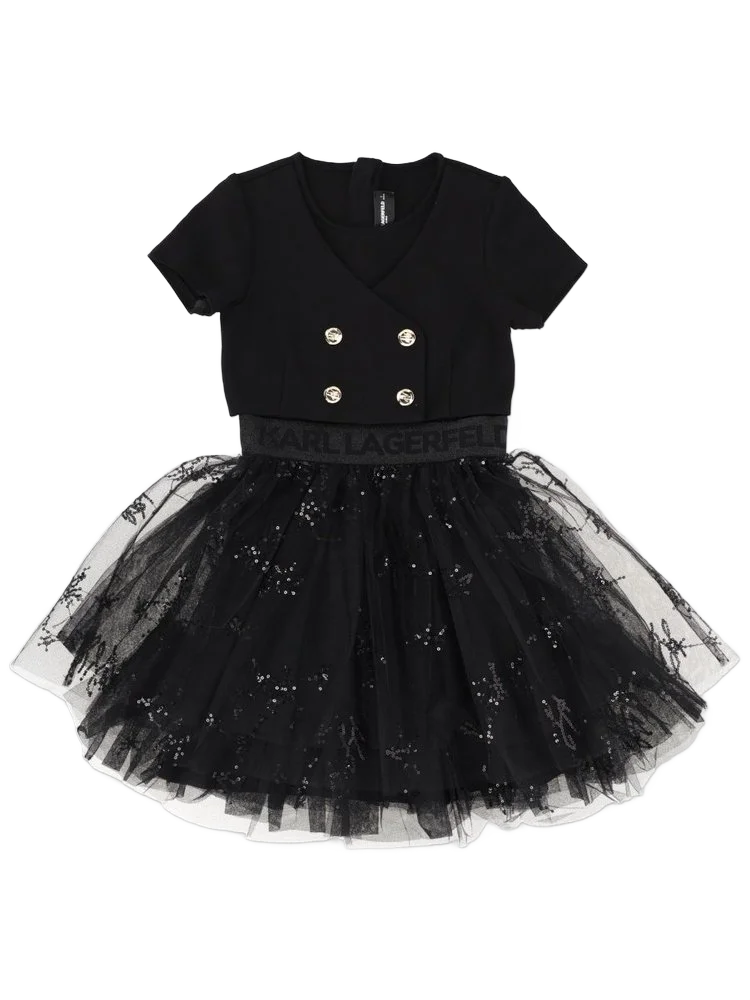 Karl Lagerfeld Kids 튤 스커트 원피스