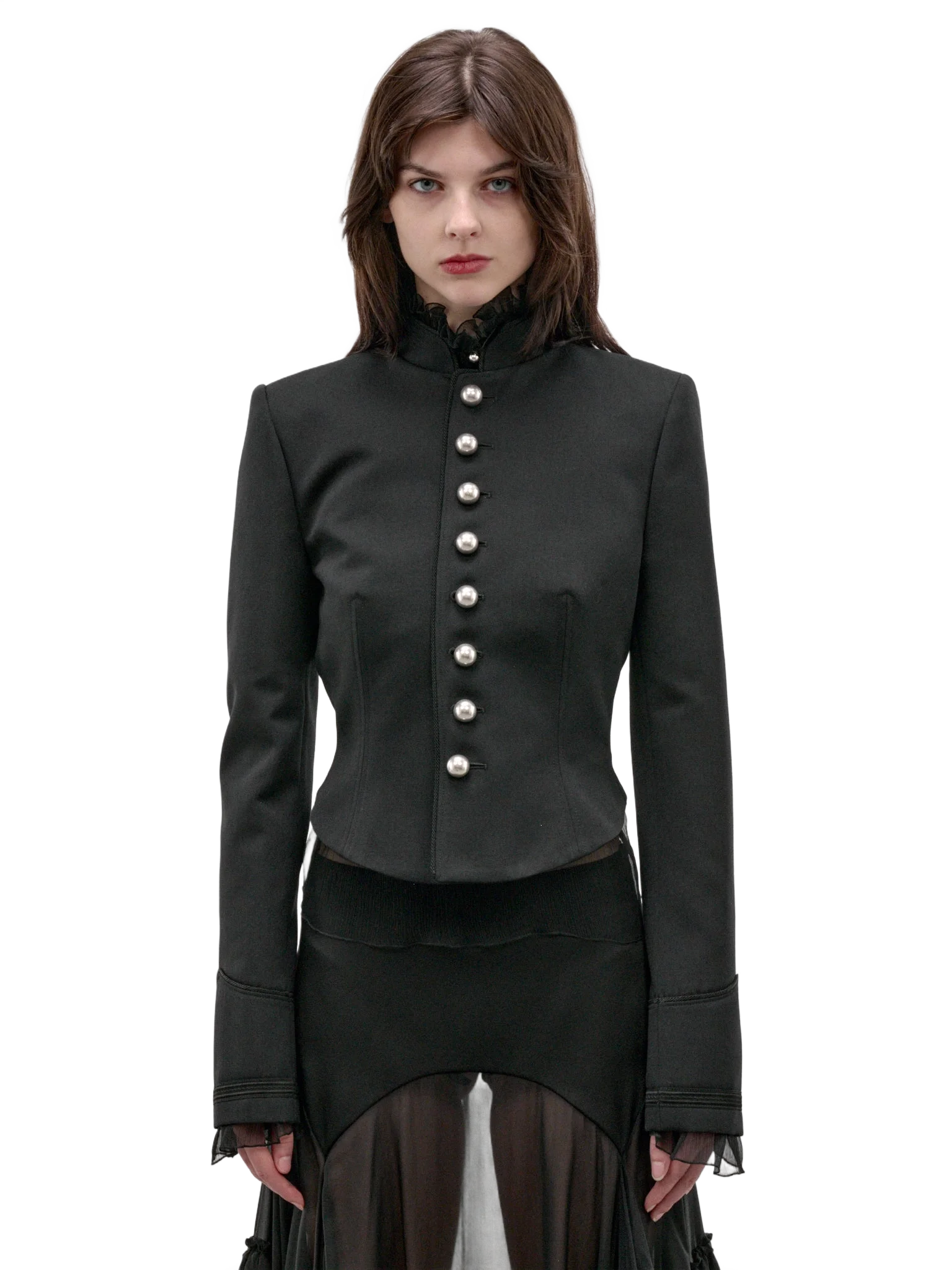 Ann Demeulemeester 폴리나 울 가바르딘 자켓