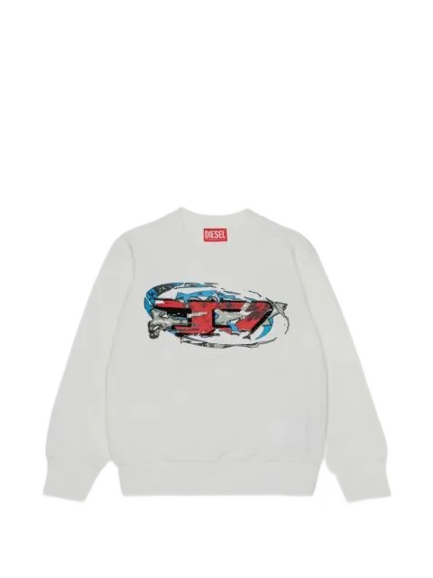Diesel Kids 로고 프린트 스웨트셔츠