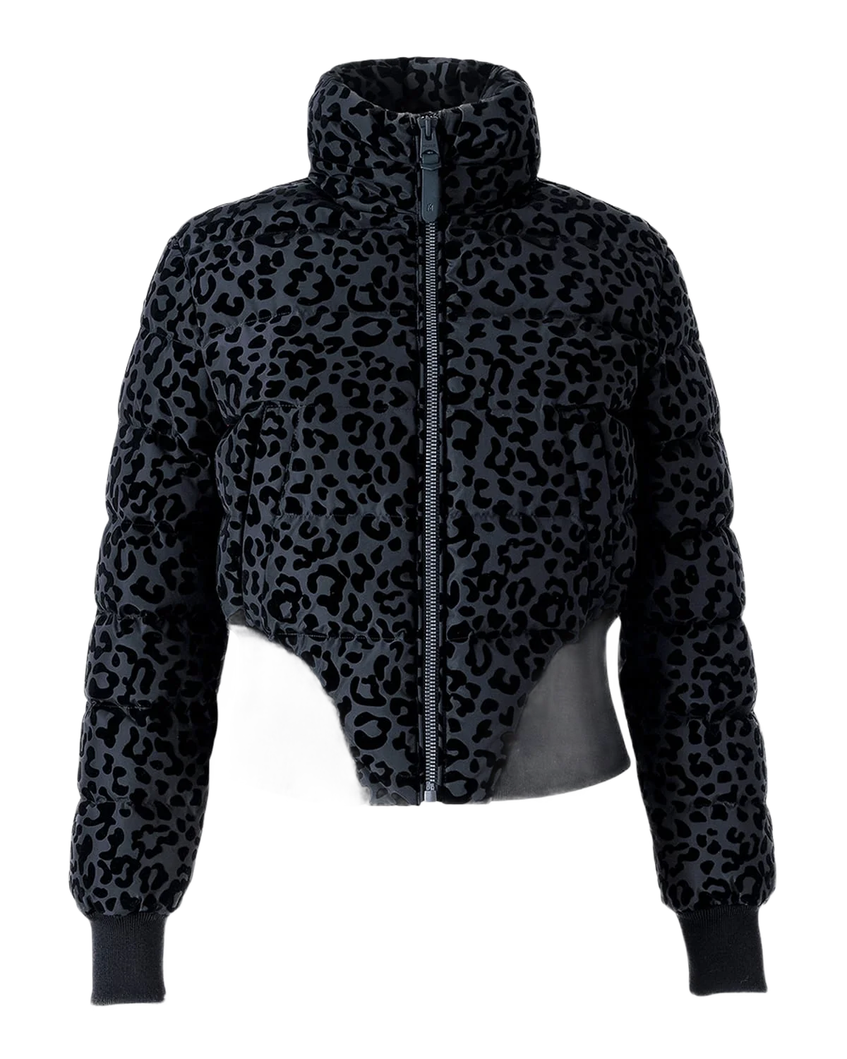 MACKAGE 야야 플립 레오파드 숏 다운 자켓