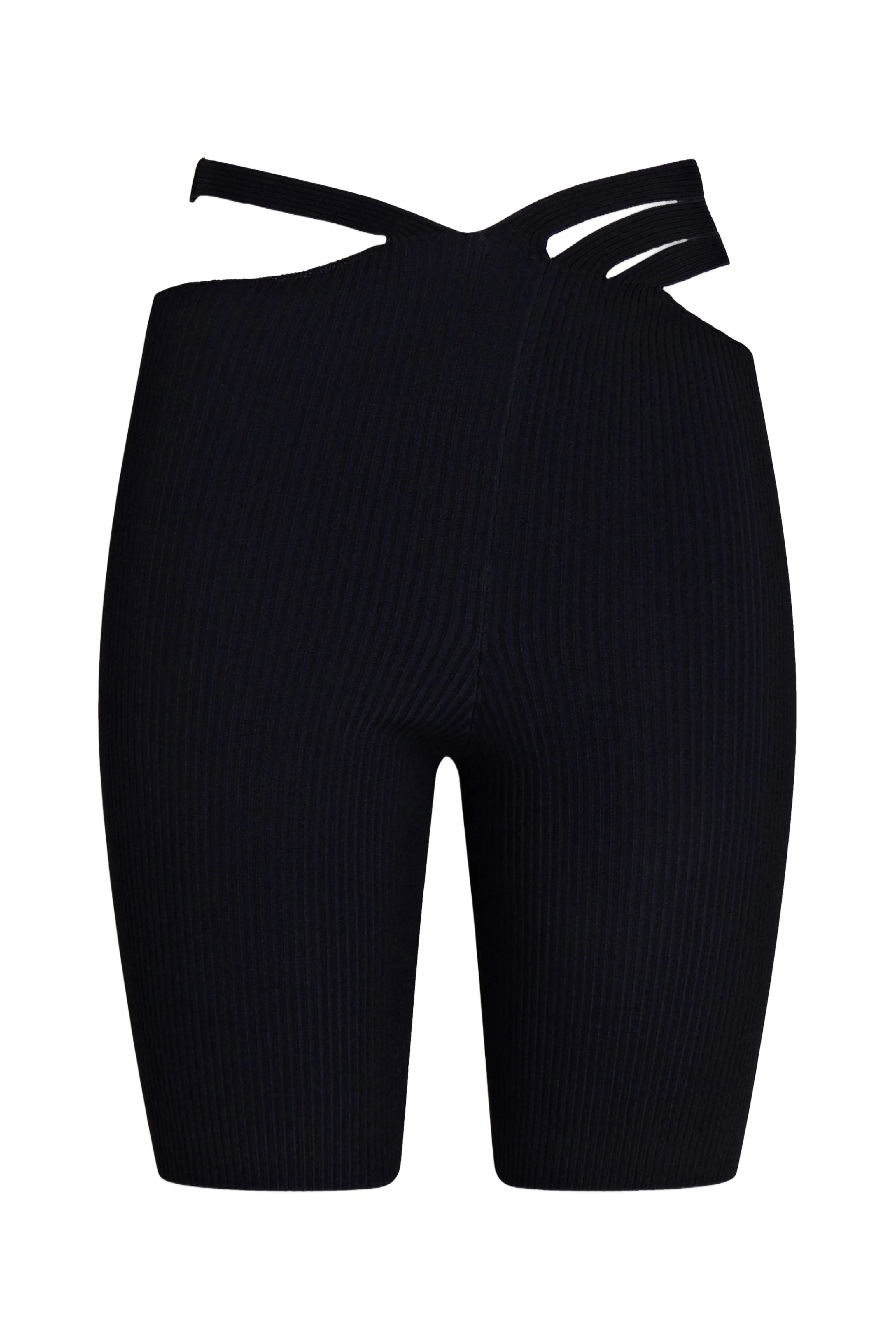 DION LEE 컷아웃 리브 니트 쇼츠