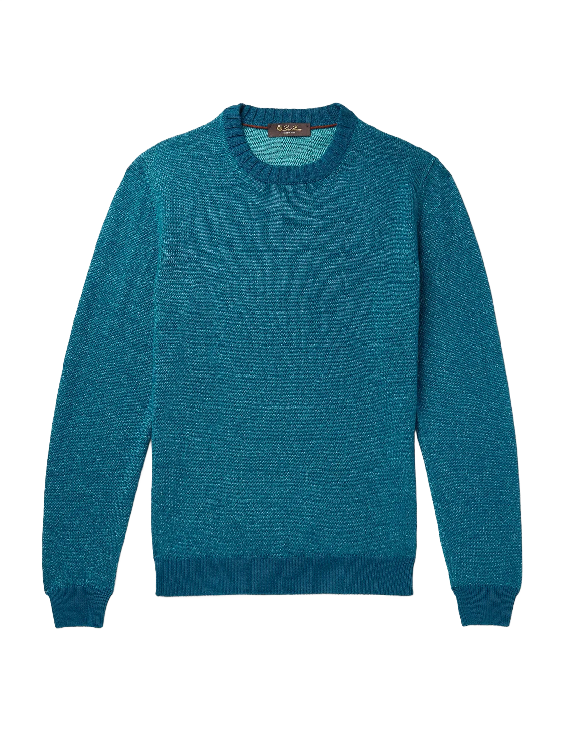LOROPIANA 슬림핏 멜란지 린넨 캐시미어 실크 혼합 스웨터