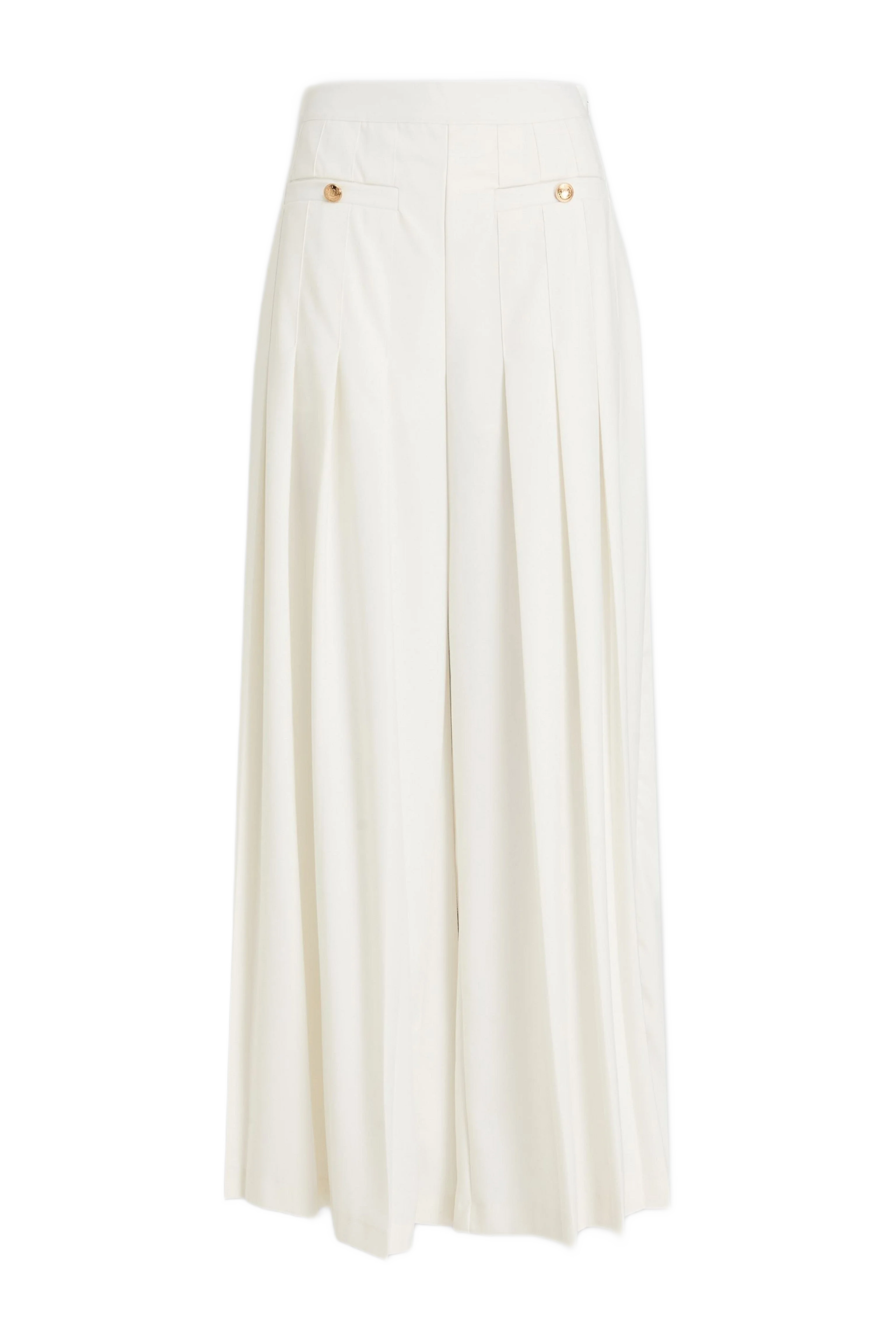 Claudie Pierlot  플리츠 트윌 와이드 레그 팬츠