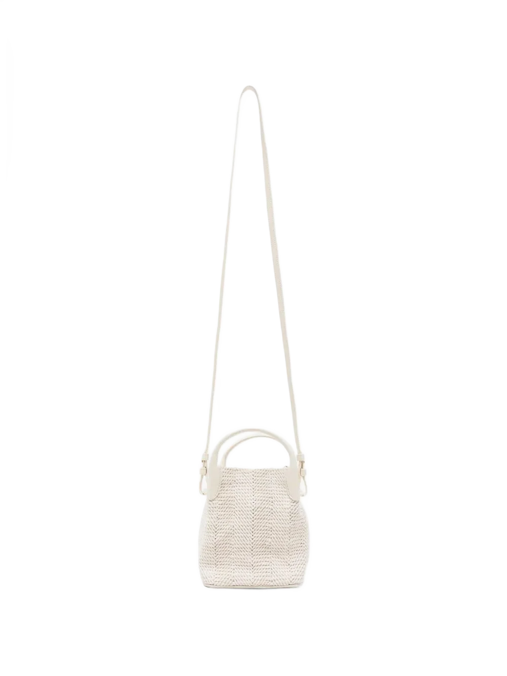LOROPIANA 마이크로 베일 위빙 버킷백